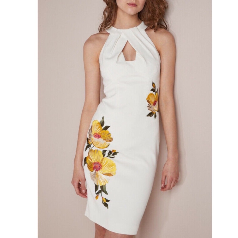 White Karen Millen embroidered dress